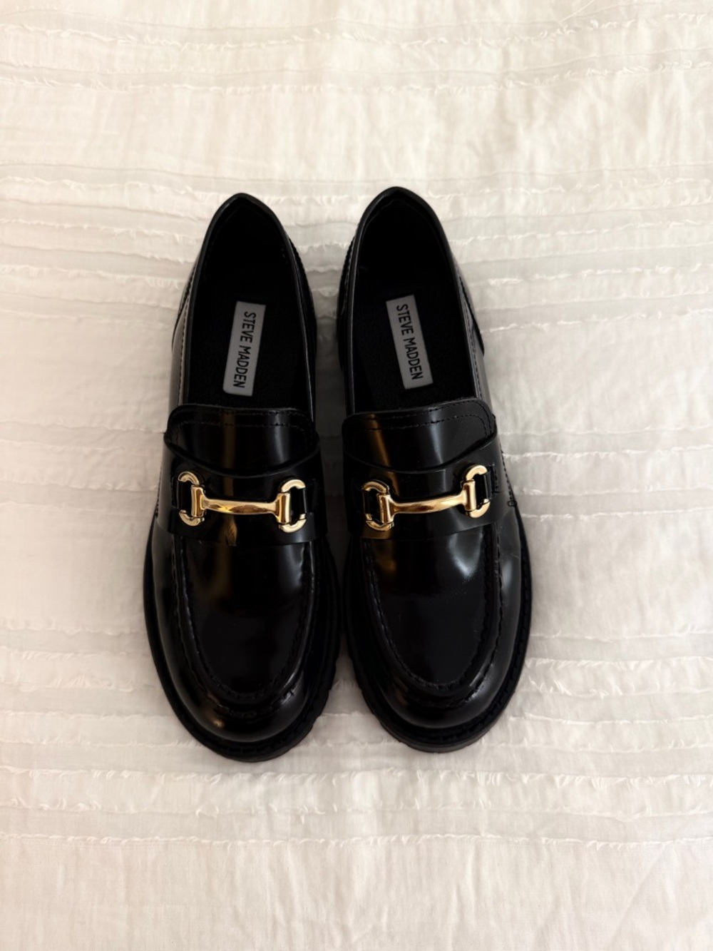 Steve Madden Lando Black Loafers